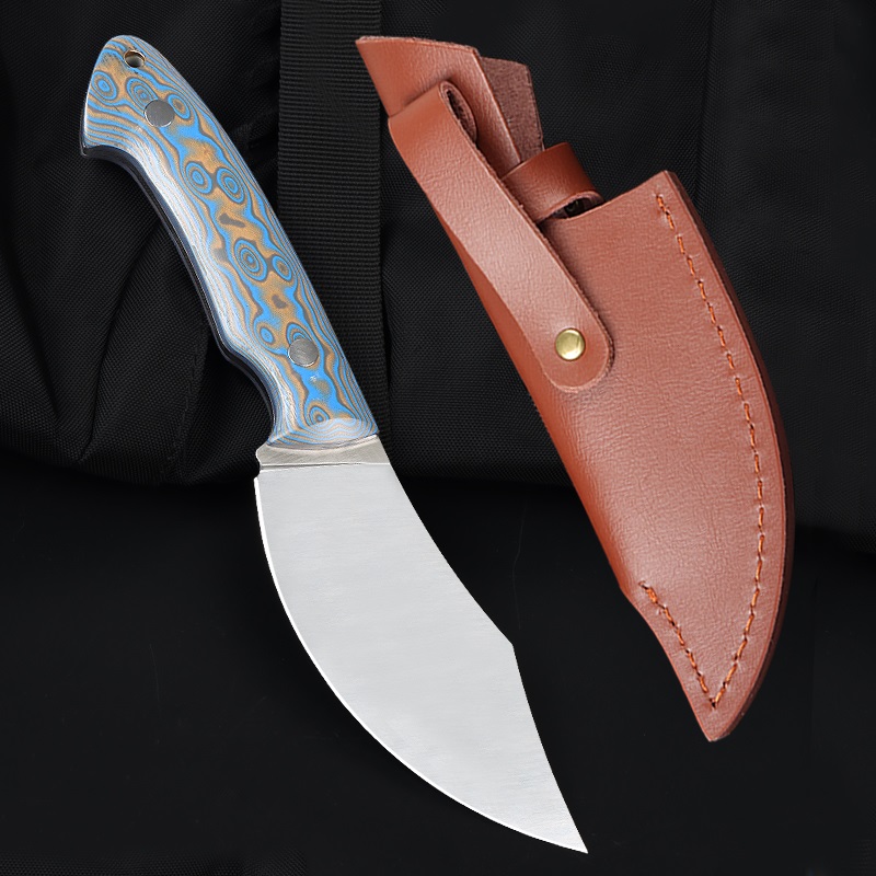 Crescent Blade Colored G10 Handle No Logo Full Tang Fixed Knife UD408800